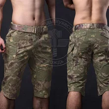 Тактические уличные камуфляжные Капри для мужчин, хлопок, полиэстер, укороченные быстросохнущие брюки, походные шорты