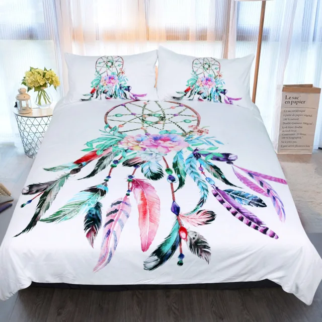 Best Price Dreamcatcher Bedding Set King Queen Size Colorful Floral Print Bohemian Bedclothes Duvet Cover Sets 1 Duvet Cover 2 Pillowcases Best Price Dreamcatcher Bedding Set King Queen Size Colorful Floral Print Bohemian Bedclothes Duvet Cover Sets 1 Duvet Cover 2 Pillowcases