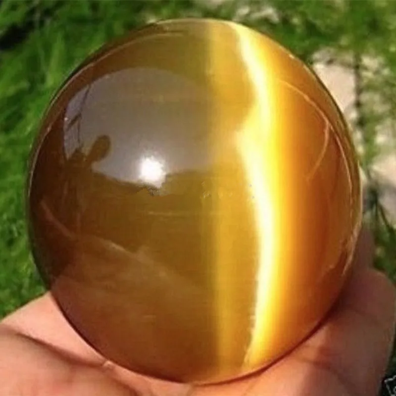 

Beautiful ASIAN QUARTZ TIGER EYE CRYSTAL HEALING BALL SPHERE 40MM + STAND