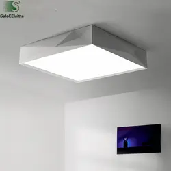 Минимализм геометрический квадратные металлические затемнения блеск свет потолка кабинет современные светодиодные светильник