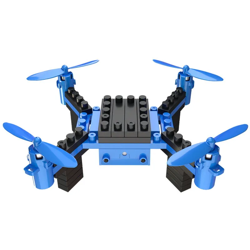 2.4G DIY Building Blocks Drone(6-Axis Gyro) with HD wifi FPV camera RC Drone Model children assembl