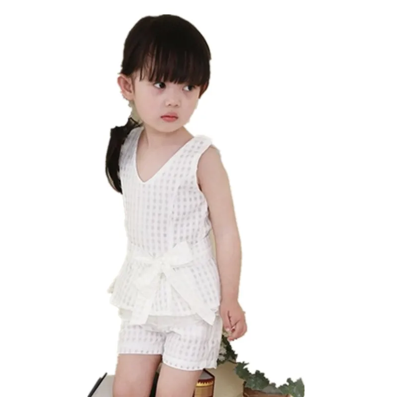 

Girls Dress Baby Girls Sets Summer costume Children Shirt Pants Set Kids Clothes Suit 2~7 Years Old Children Clothing For Girl