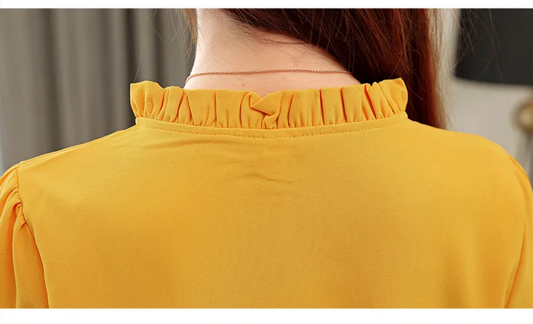 Модные женские топы и блузки с длинным рукавом 3XL 4XL размера плюс, женские рубашки с цветочной вышивкой, шифоновая блузка, рубашка 1645 50