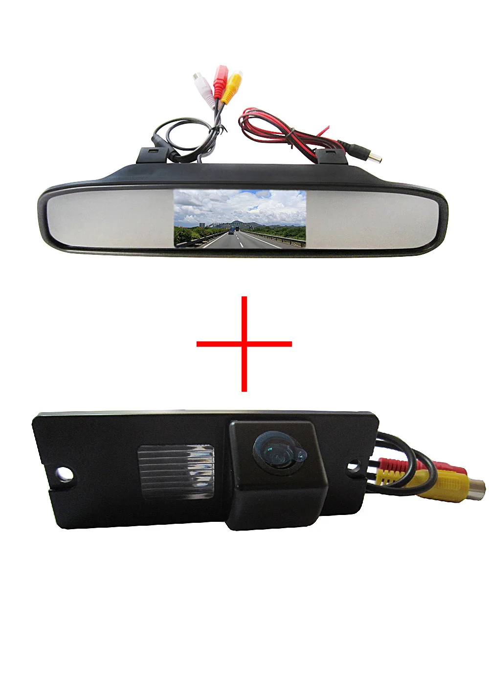 

Wireless WIFI CCD camera Car Rear View Camera for Mitsubishi Pajero V3 V6 V8 Zinger,with 4.3 Inch Rear view Mirror Monitor
