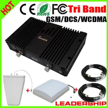Mobile Booster Tri band Signal Amplifier 850 1800 2100 MHz CDMA GSM 3G WCDMA Repeater ALC/MGC Cell Phone Signal Repeater Booster
