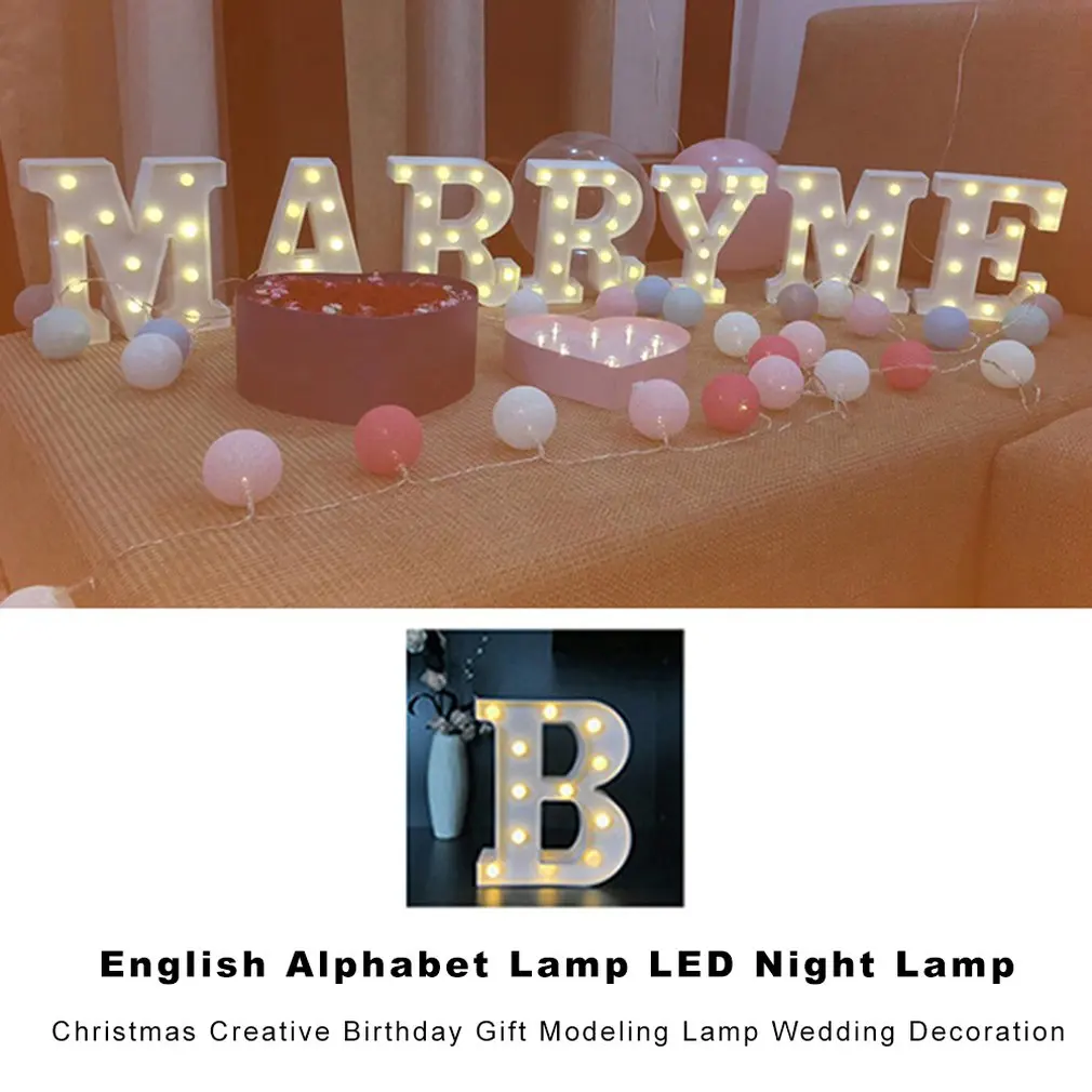 Реквизит для фотографий английский буквенный фонарь светодиодный ночник Рождественский креативный подарок на день рождения моделируемый