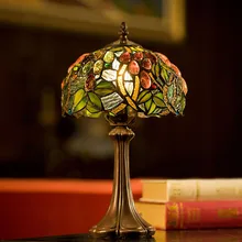 8 дюймов Тиффани настольные лампы роскошный древний сад Европейский стиль E14 прикроватные лампы украшения гостиной