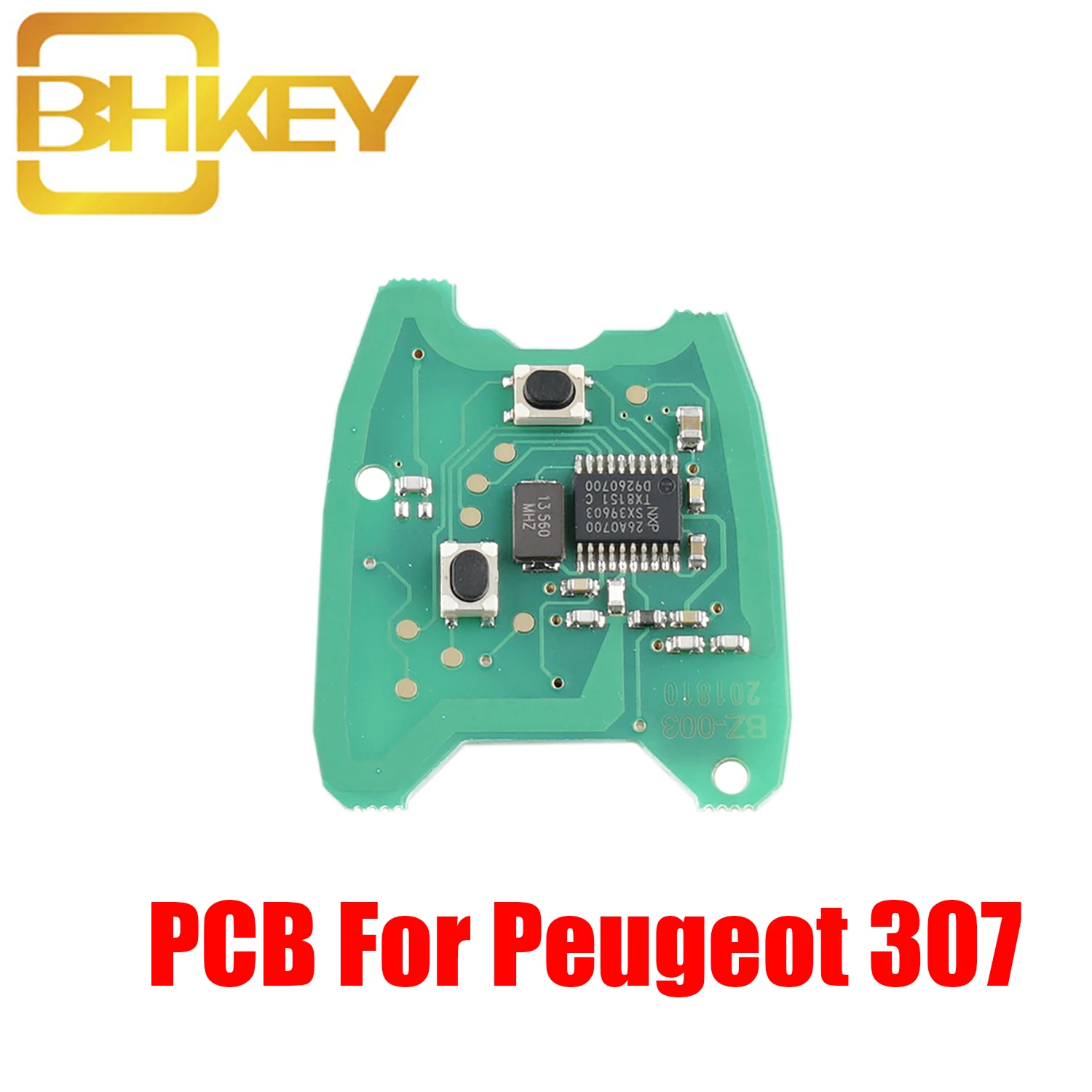 BHKEY 2 кнопки дистанционный ключ для автомобиля печатная плата Peugeot 307 Citroen C1 C3 433 МГц