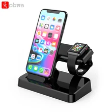 Kobwa 2 в 1 зарядная док-станция Подставка для Apple watch 2 3 зарядное устройство для iPhone X 8 8 plus телефон зарядный кронштейн для Apple серии