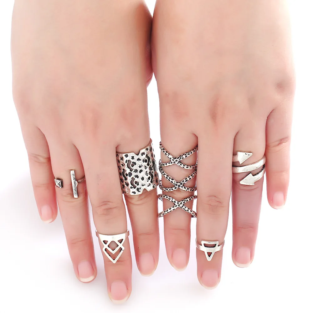 Кольца Набор для женщин 2017 bagues tendances старинные кольца панк Томас Сабор jewelry anillos 8