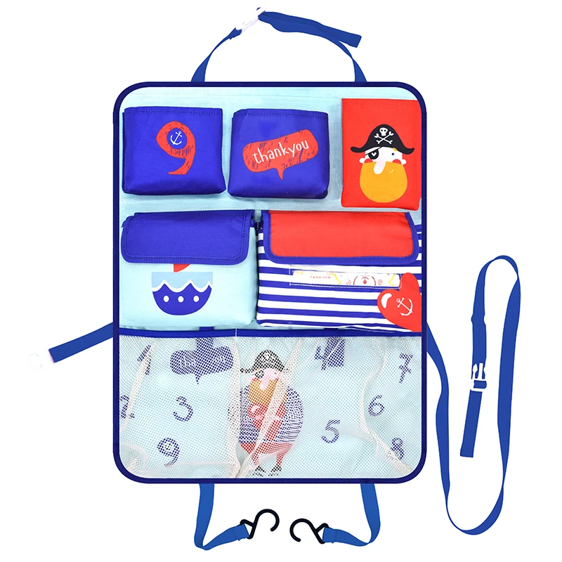 

Oxford Cloth Cartoon Car Seat Back Hanging Storage Bag Auto Organizer Baby Product Foldable Travel Stowing Tidying Accessories