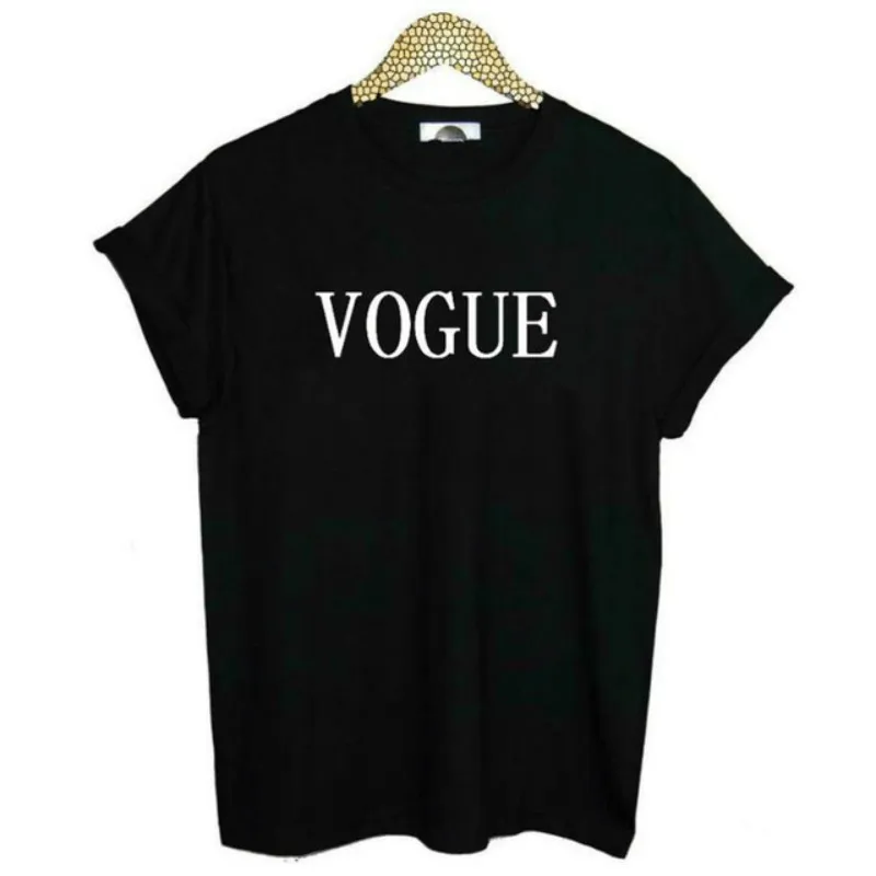 Fashion Brand T Shirt Women VOGUE Printed T shirt Women Tops Tee Shirt