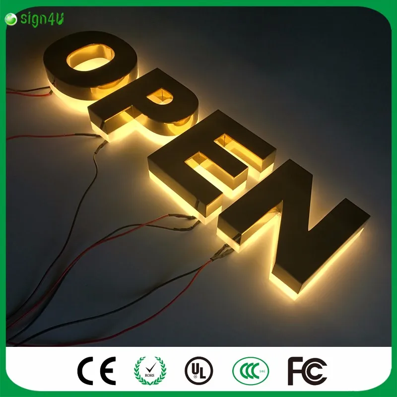 Outdoor Advertising Business Sign Warm White Led Lighting Open Signs