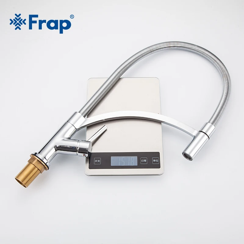Frap Kitchen Faucet Hot and Cold Water 360 Degree Rotation Brass and Stainless Steel Tap Mixer Chrome Sink Faucets Deck Mounted Frap Kitchen Faucet Hot and Cold Water 360 Degree Rotation Brass and Stainless Steel Tap Mixer Chrome Sink Faucets Deck Mounted