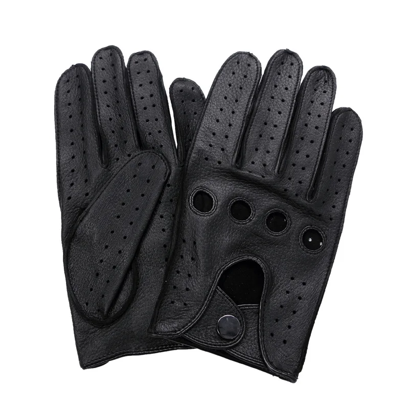 Роскошные оленьи перчатки для вождения мужские мягкие натуральная кожа высшего качества всесезонные уличные спортивные перчатки Модные Мотоциклетные Перчатки