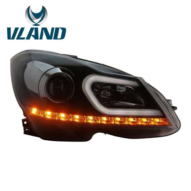 

VLAND Factory For Car Headlamp For W204 Headlight 2011-2014 For C180 C200 C260 LED Head Light H7 Xenon Lens Plug And Play Design