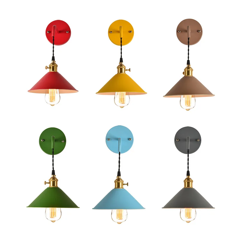 

Macaron modern wall lamp creative simple cozy bedside wall lamp hallway porch stair wall light fixture