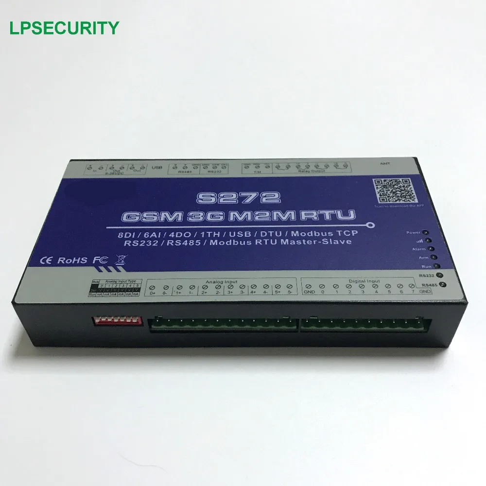 S272 gsm gprs rtu пульт дистанционного управления(8DI+ 6AI+ 4DO+ 1TH+ 1USB+ 1RS232/485) 850/900/1800/1900 МГц 2G 3g версия