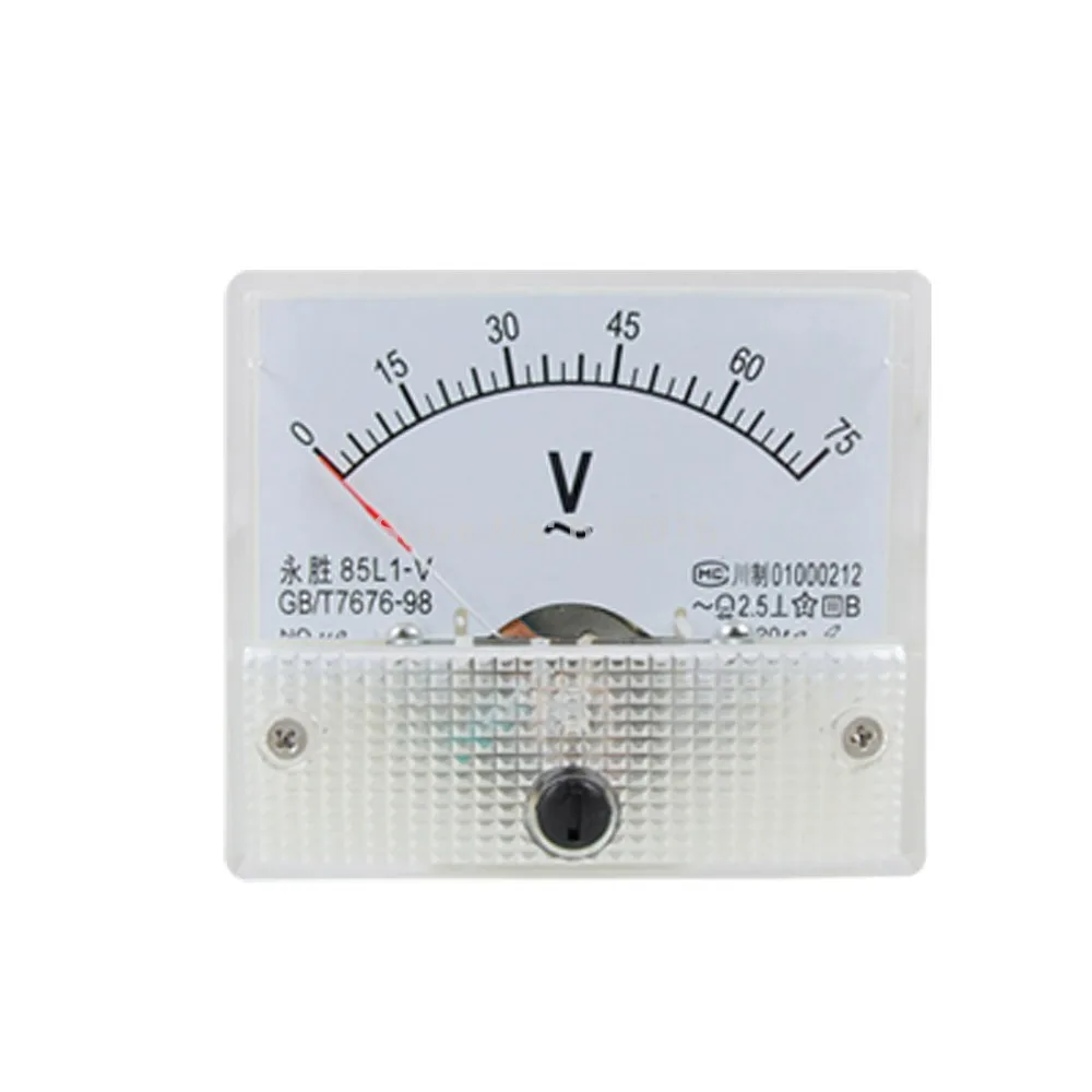 85L1 V AC 0 75V Аналоговый вольтметр Панель измеритель напряжения|voltmeter car|voltmetervoltmeter dc |