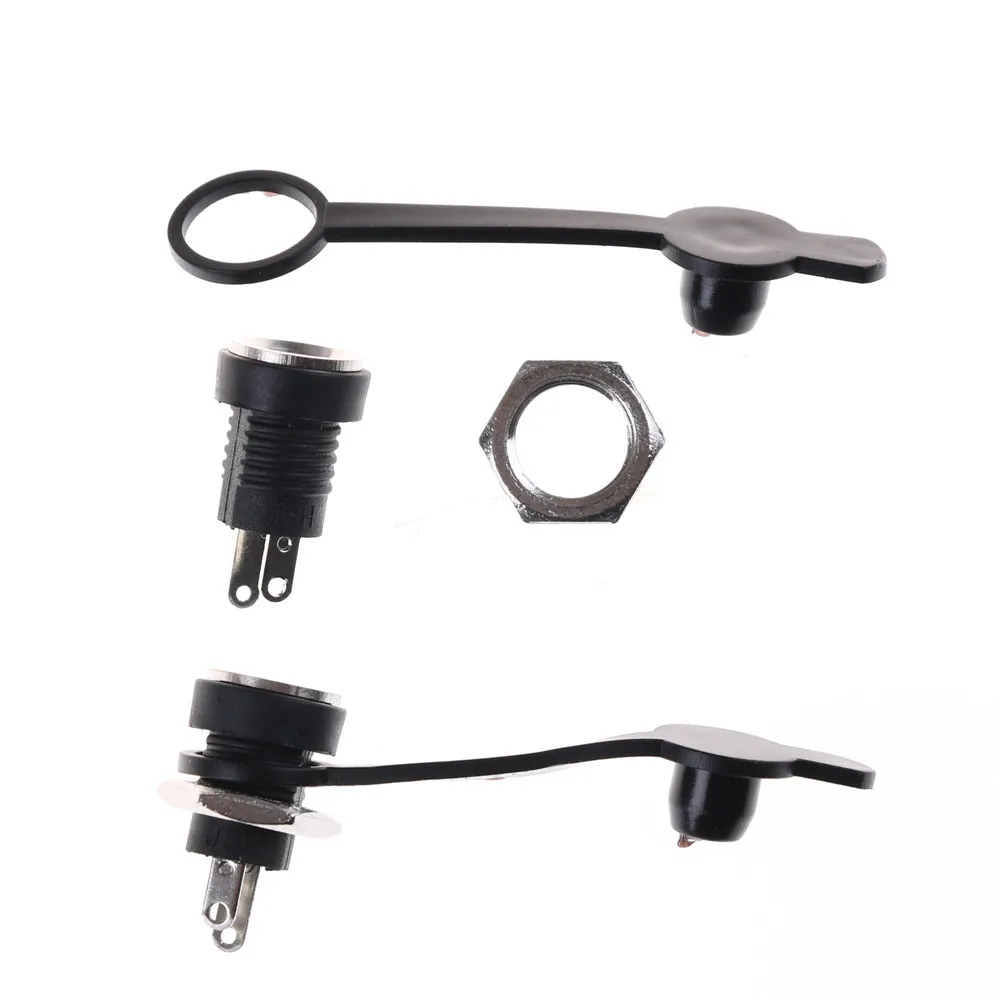 

2 Sets 12V 3A DC Power Male Plug + Female Socket + Waterproof Jack With Nut Panel Mount Female DC Socket Power Plug 5.5mm*2.5mm