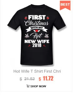 Лидер продаж, футболка для жены Новое поступление года, подарок на первое Рождество с надписью «My Hot» и надписью «husman» футболка из 100 хлопка с короткими рукавами, футболка