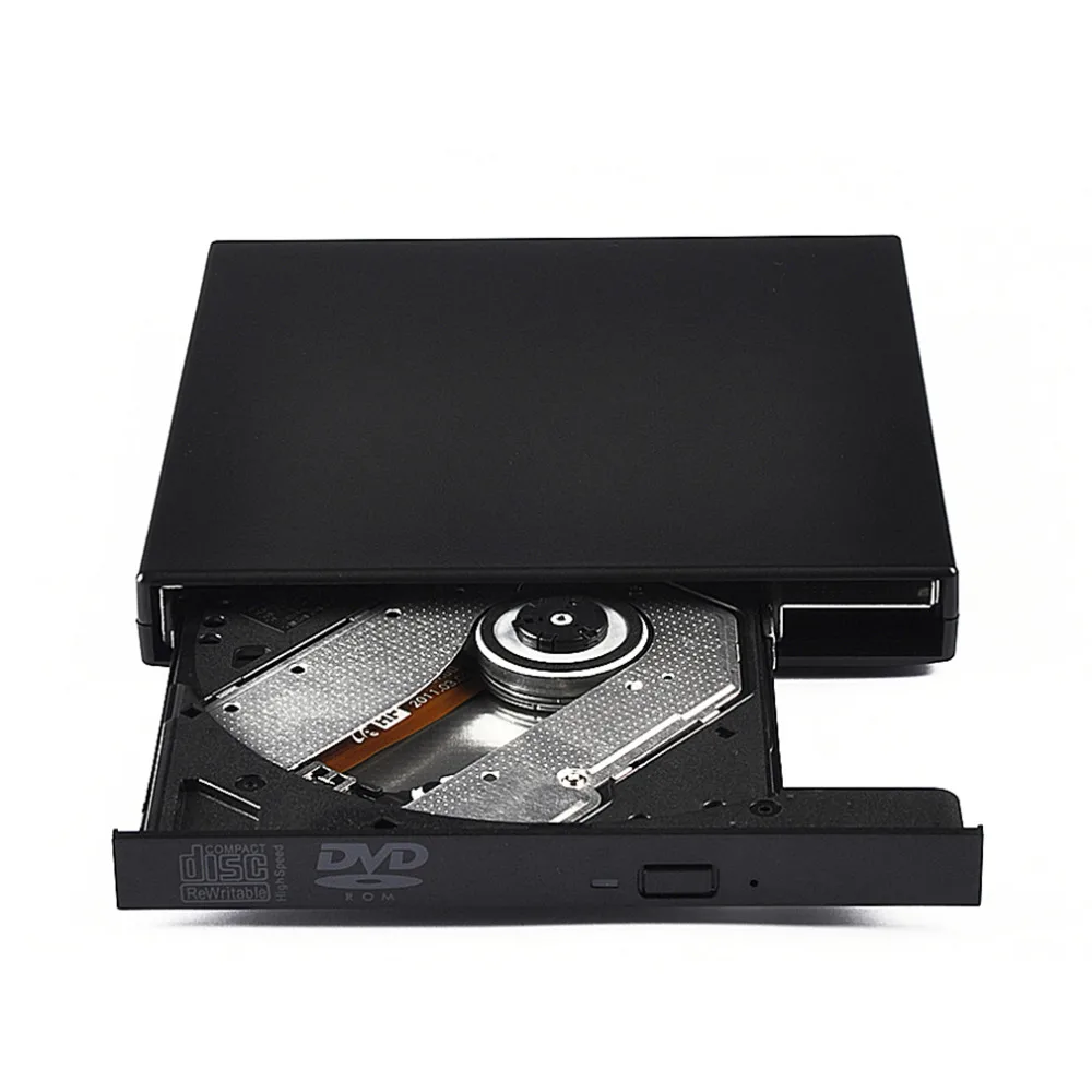 Ultral Thin USB 2.0 Load Optical CD RW Player Drive Burner for PC/Mac USB 2.0 External Mobile Box Hard Drive Free Shipping