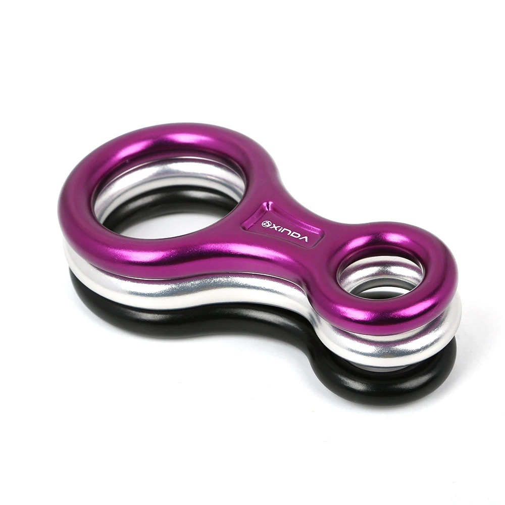 XINDA Rock Climbing Carabine 8shape Rigging Descender Aluminum