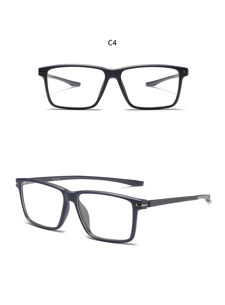 High Quality Matte Frame Men's Business Reading Glasses TR90 Thin Optics Computer Diopter Glasses Retro Square Eyeglasses Unisex