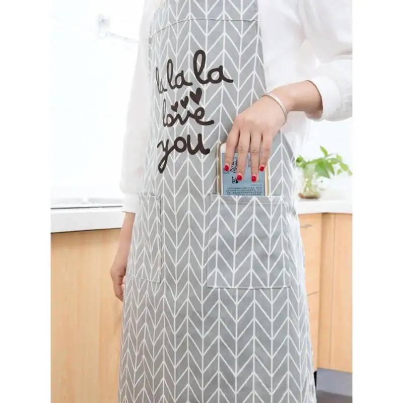 Women Men Adjustable Cotton Kitchen Apron Environmental for Cooking Baking Restaurant Pinafore Haig/Grey/Grey Tree/White