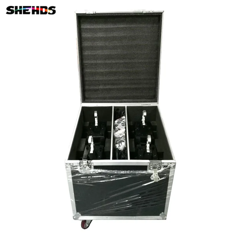 

Flight Case with 4 pieces LED 12x12W RGBW Beam Moving Head Light Quad LEDs With Excellent Pragrams 9/16 Channels