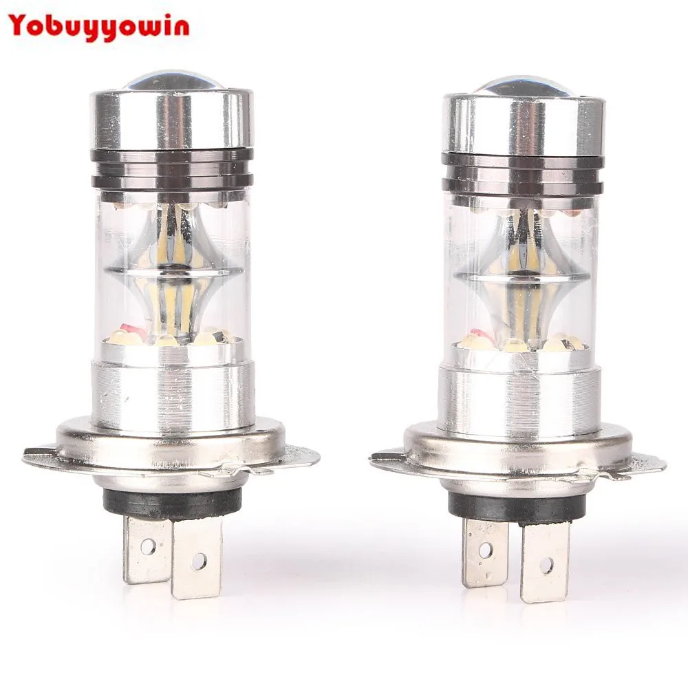 

2x Cree Chips 100W High Power LED H7 White 6000K Fog Light Driving Lamp w/ intergrated Top-class IC Control and Heatsink Glue