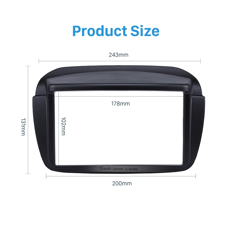 

Seicane Double Din Car Stereo Radio Fascia Panel Trim Kit for 2010+ FIAT DOBLO CD Trim Installation Frame Panel Audio Fitting