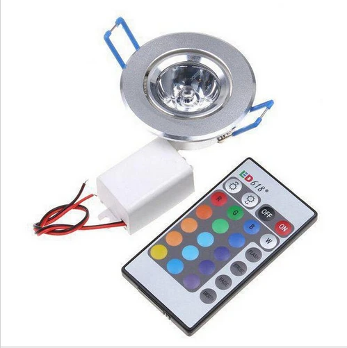 Светодиодный RGB потолочный светильник AC85V-265V 3 Вт 220 В точечный с дистанционным
