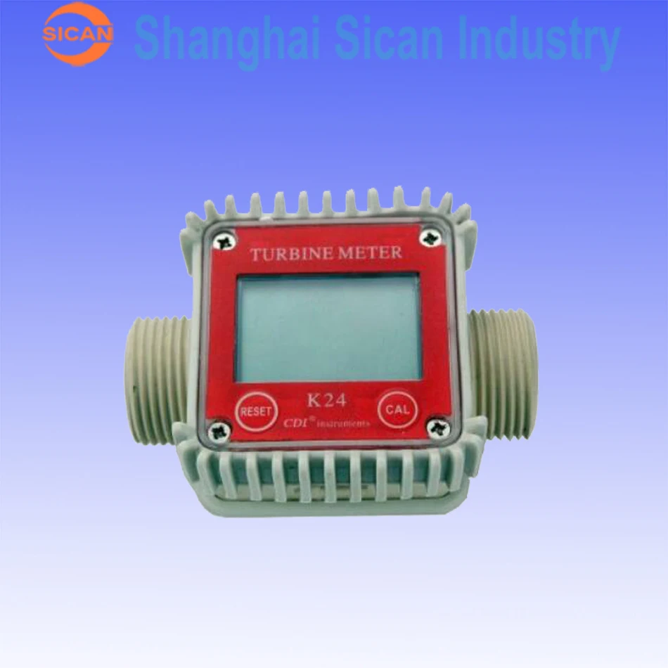 

New K24 Turbine Meter Digital Diesel Fuel Flow Meter For Chemicals Diesel Fuel