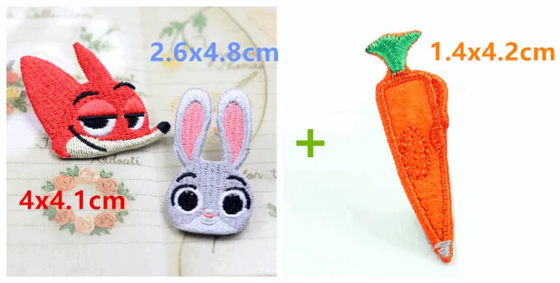 Zootopia Nick and Judy Cartoon stickers Iron on Cloth Patches - Small