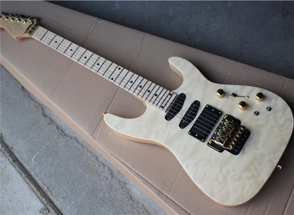 

Custom Electric Guitar,Maple Fingerboard with 24 Frets,Gold Hardware with Floyd Rose,Quilted Maple Veneer and can be Customized