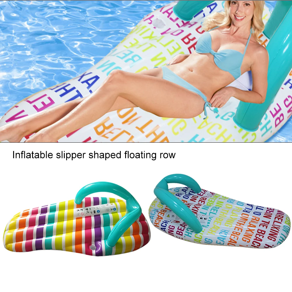 Пляжные шлепанцы в форме надувной для бассейна плавательный матрац кровать плавательный круг вода игрушка для детей взрослых море