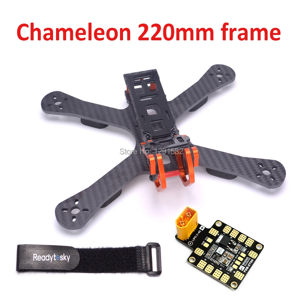 

Chameleon FPV Frame 220 220mm FPV Quadcopter Frame FPV Racing Drone Freestyle / PDB XT60 / 5045 Propeller For QAV-X
