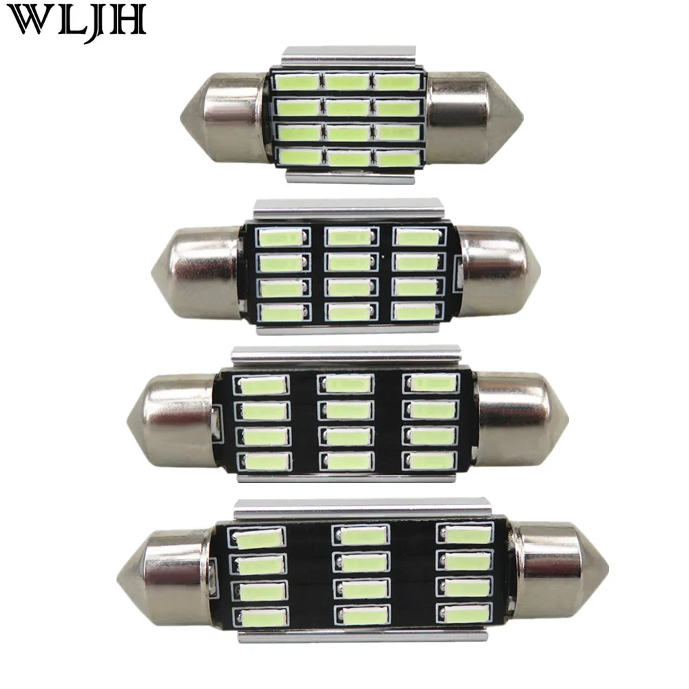 WLJH 6x Canbus Автомобильный светодиодный источник освещения 4014 SMD 31 мм 36 39 41 12 В