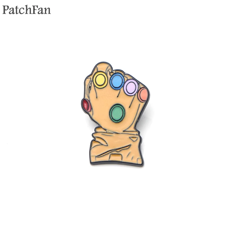 Patchfan Thanos Infinity Gauntlet цинковые булавки para рюкзак галстук Одежда для сумки рубашка Значки броши для мужчин и женщин A0969 - Цвет: 1