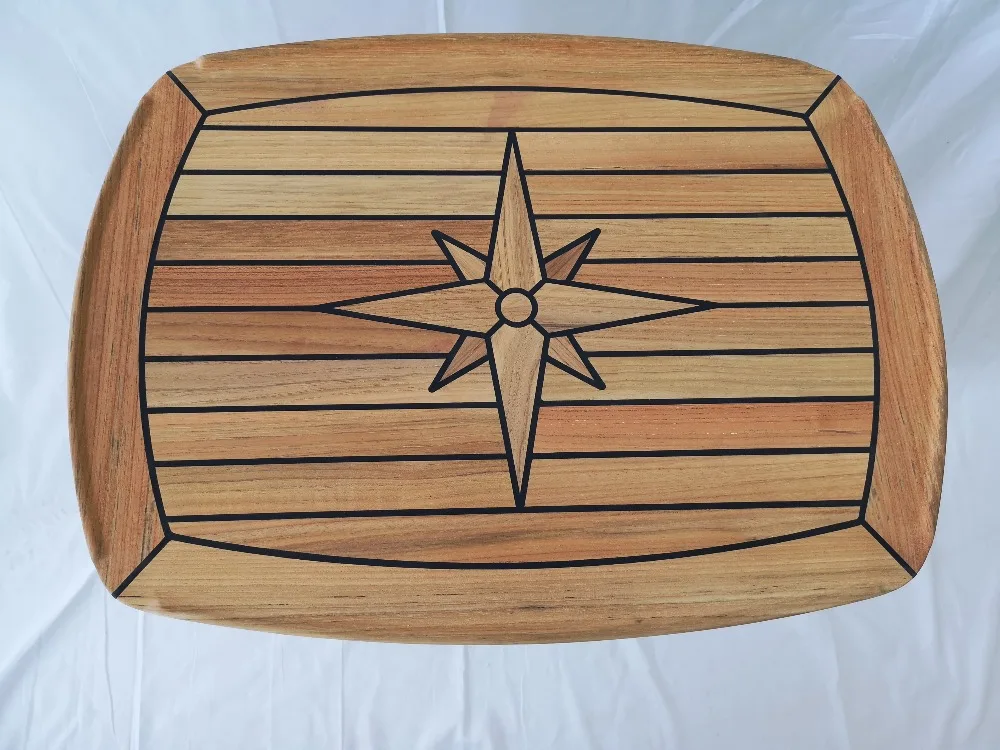 

Marine Boat Motorhome Caravan Nautic Star Half Ellipse Teak Table Top TY642 610mm*940mm