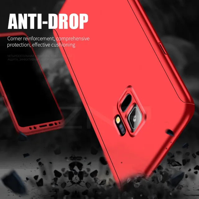 ZNP 360 Degree Shockproof Phone Case For Samsung Galaxy S9 S8 Plus Note 8 9 Cover Shell For Samsung S7 Edge S8 Protection Cases