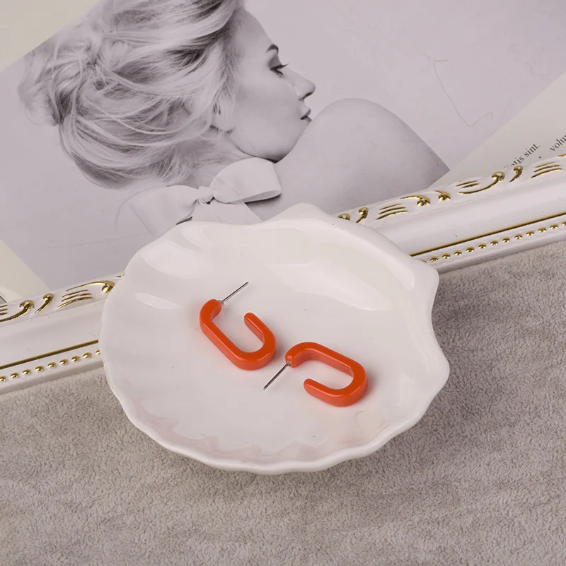 Vintage New Fashion Resin Long Big Drop Earrings for Women Geometric Red Acrylic Earring For Girls Party Gifts Jewelry Brincos (3)
