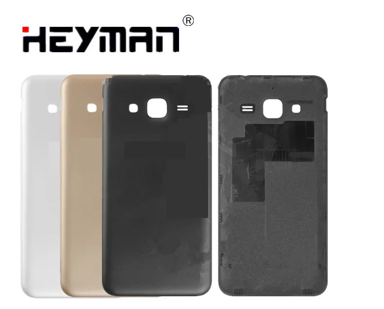 black Back Cover Задняя крышка батарейного отсека для samsung J320H/DS Galaxy J3() задний корпус под светодиод рамка задняя крышка чехол двери запасные части - Цвет: black Back Cover