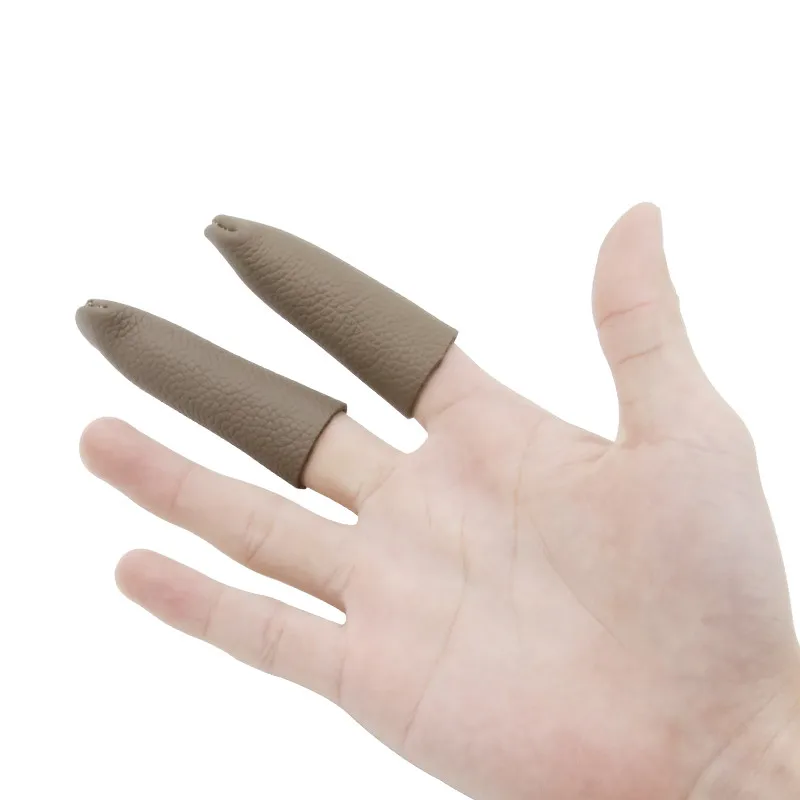 

Thickened leather finger sleeve with velvet, anti-scalding, anti-scratching, polishing, heat insulation, protective finger prote