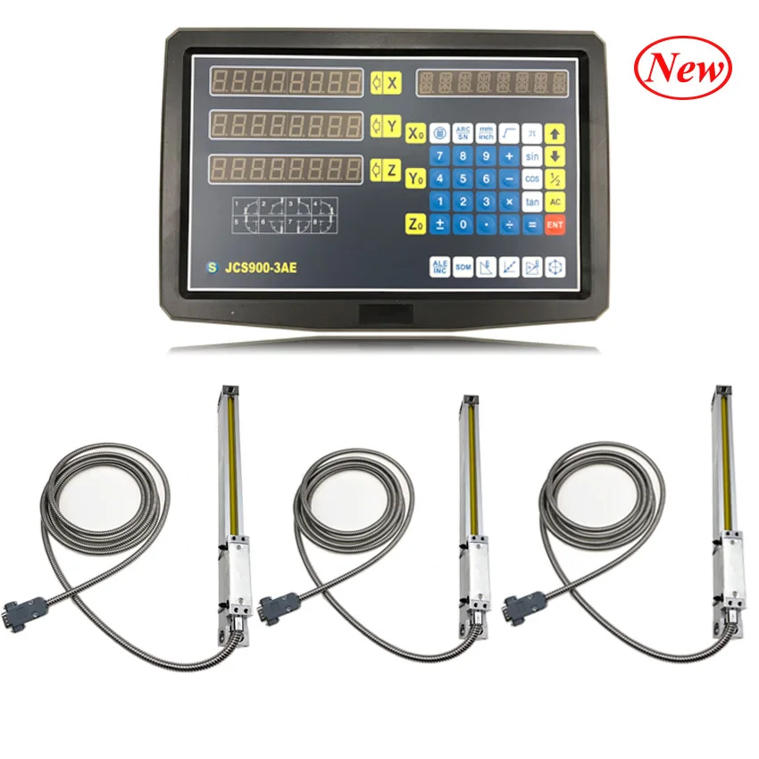 

Level Measuring Instruments Complete Digital Readout Display System 3 PCS Linear Scales Stroke/Working Length 400MM