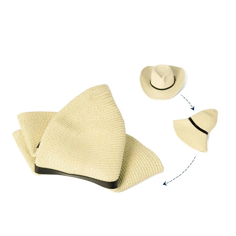 

Men Women Hat Cute Outdoor Fisherman Cap Straw Hat Male Summer Sun Foldable Cowboy Hat Men's Straw Hat Outdoor Visor Tide Straw