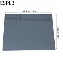 Esplb 405x305mm almofada de reparo de isolamento térmico estação de trabalho de solda esteira de solda de silício plataforma de manutenção