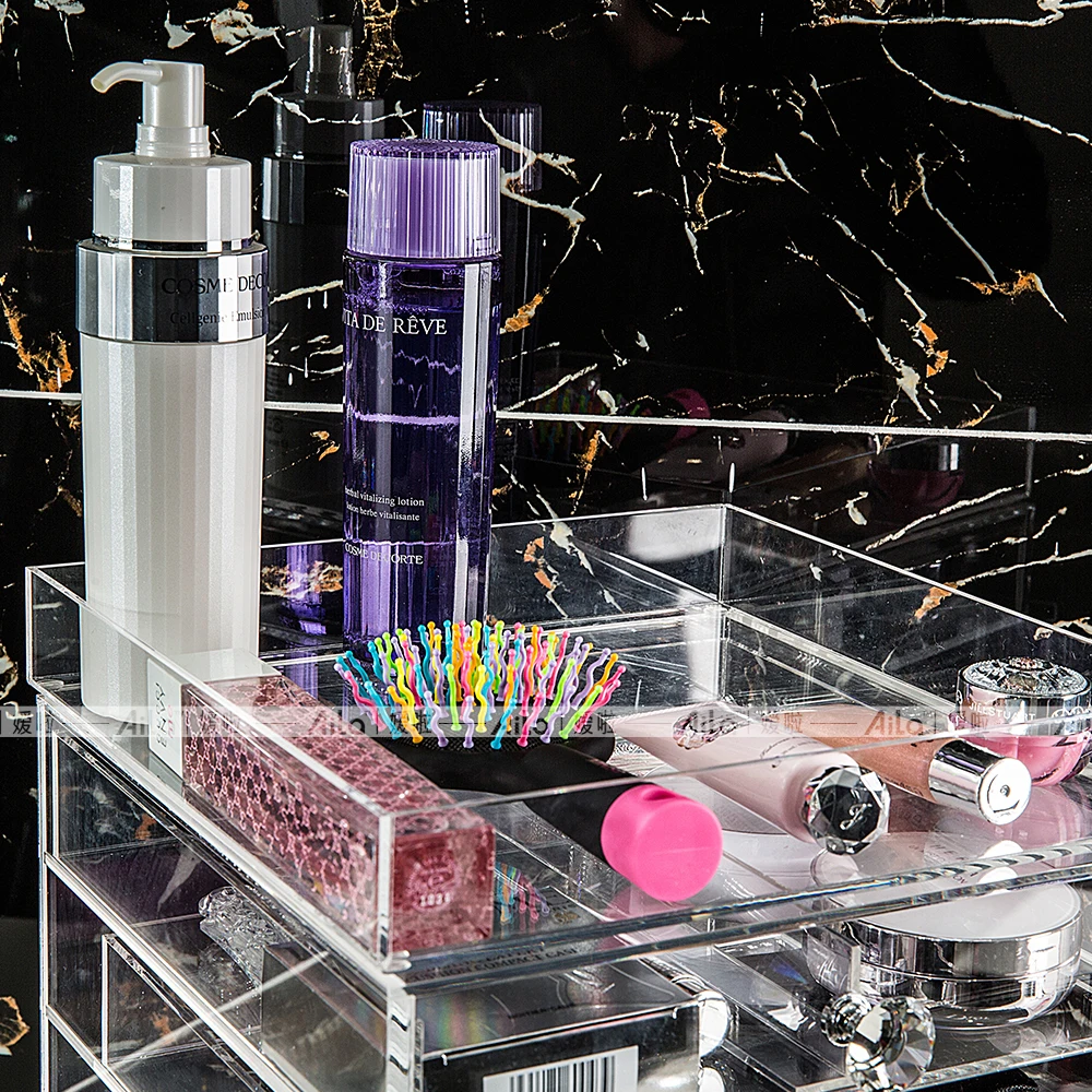 Aila Clear Acrylic Makeup Organizer Cube High Quality Transparent
