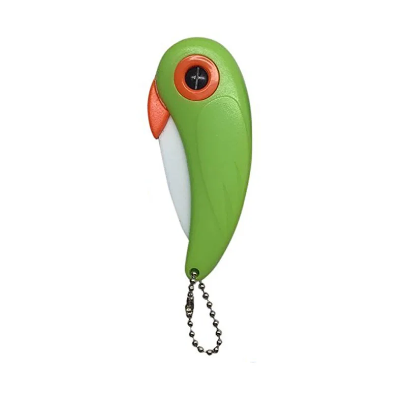 Мини-карман для кухонных приборов, нож для резки ломтиков птиц, керамический нож для овощей, кухни, фруктов, пикника, нож - Цвет: Green